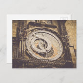 プラハ・チェコ共和国の天文時計 ポストカード (正面/裏面)