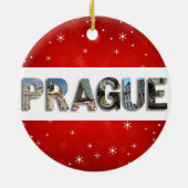 プラハ・チェコ共和国の旅行写真クリスマス セラミックオーナメント (裏面)