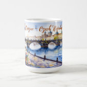 プラハ – チェコ共和国の水彩画のスケッチ | コーヒーマグカップ (中央)