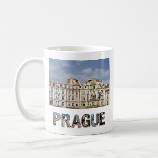 プラハ・チェコ共和国オールドタウン旅行写真 コーヒーマグカップ (左)