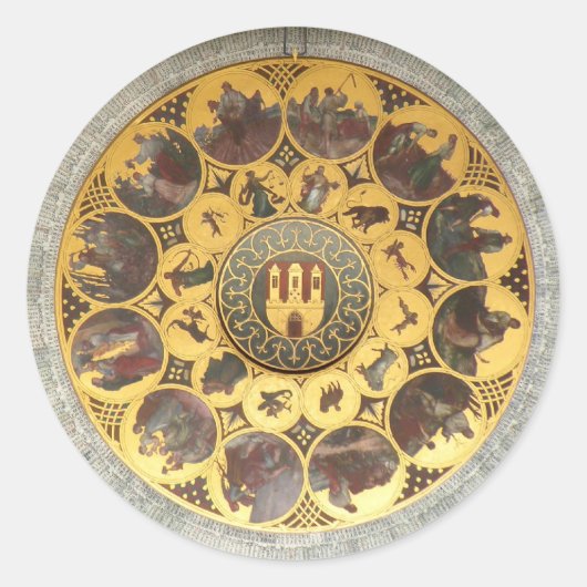 プラハ，チェコ共和国シール ラウンドシール (正面)