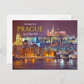 プラハ・チェコ共和国ポストカードのご挨拶 ポストカード (正面/裏面)