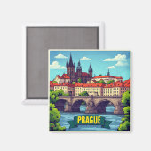 🧲 プラハ チェコ共和国 旅行記念品 トリップ用 マグネット (正面/裏面)