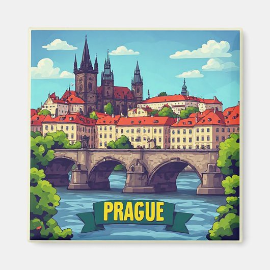 🧲 プラハ チェコ共和国 旅行記念品 トリップ用 マグネット (正面)