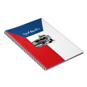 プラハ・チェコ国旗 – 歴史的なチェコ/スポーツ ノートブック (右側)
