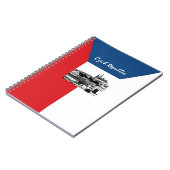 プラハ・チェコ国旗 – 歴史的なチェコ/スポーツ ノートブック (左側)