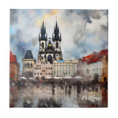 プラハ，チェコ タイル (正面)