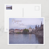 プラハ、チェコ、チャールズ・ブリッジ、デュスク ポストカード (正面/裏面)