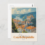 プラハ，チェコ ポストカード (正面/裏面)