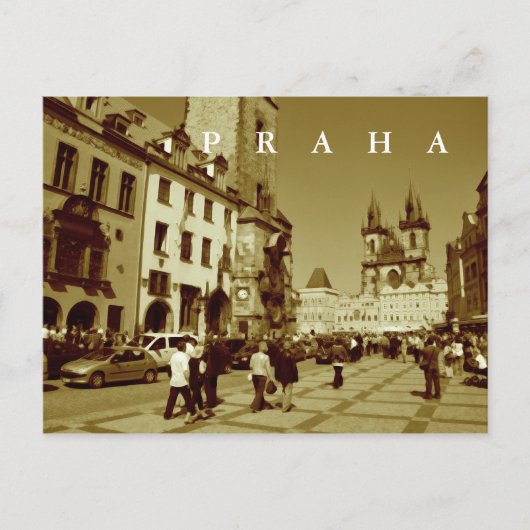 プラハ，チェコ ポストカード (正面)