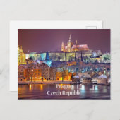 プラハ，チェコ ポストカード (正面/裏面)