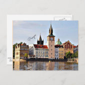 プラハ，チェコ ポストカード (正面/裏面)