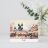 プラハ,チェコ ポストカード (スタンド正面)