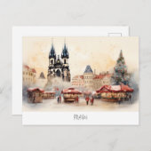 プラハ，チェコ ポストカード (正面/裏面)