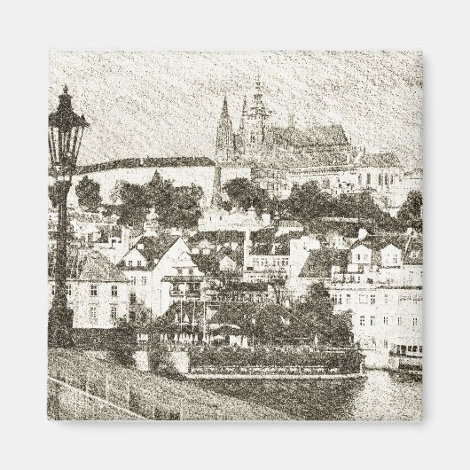 プラハ，チェコ マグネット (正面)