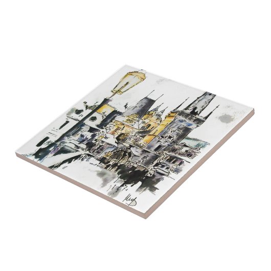 プラハ-チャールズ橋 タイル (側面)