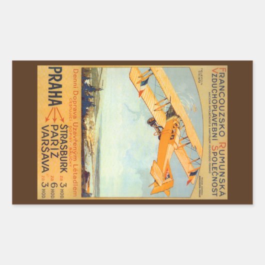 プラハ~フランコルーマニー 長方形シール (正面)