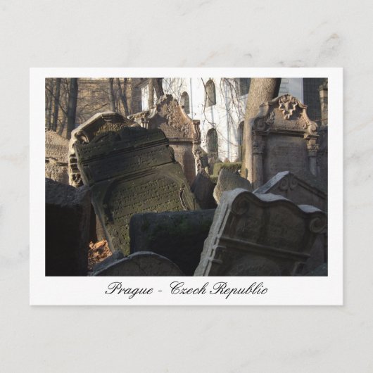 プラハ,ユダヤ人墓地,旧町/チェコ共和国 ポストカード (正面)