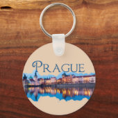 プラハ：夕べスカイライン キーホルダー (正面)