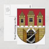 プラハ 小さい チェコ ポストカード (正面/裏面)