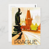 プラハ,教皇の記念碑,チェコ ポストカード (正面/裏面)