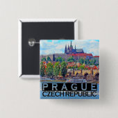 プラハ 缶バッジ (正面&裏面)
