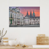 プラハ – Hradcanske Square Morning Poster ポスター (キッチン)