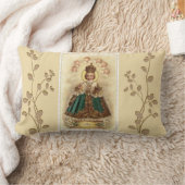 プラハw/angelsの幼児イエス・キリスト ランバークッション (ブランケット)