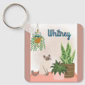 プラパーソナライズされたントと猫好きのキーチェーン キーホルダー (正面)