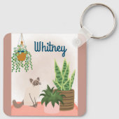 プラパーソナライズされたントと猫好きのキーチェーン キーホルダー (裏面)