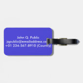 プラビダラゲパーソナライズされたッジタグ ラゲッジタグ (裏面横)