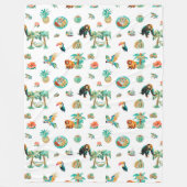 プラビダ | キュート図解入りの、写真付きのコスタリカ フリースブランケット (正面)