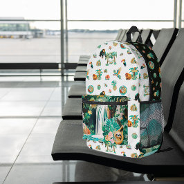 プラビダ | キュート図解入りの、写真付きのコスタリカ プリントバックパック