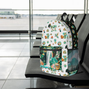 プラビダ   キュート図解入りの、写真付きのコスタリカ プリントバックパック