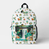 プラビダ | キュート図解入りの、写真付きのコスタリカ プリントバックパック (正面)