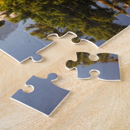 プラマーのピーク付近の沼に反射したレイニエ山 ジグソーパズル (側面)