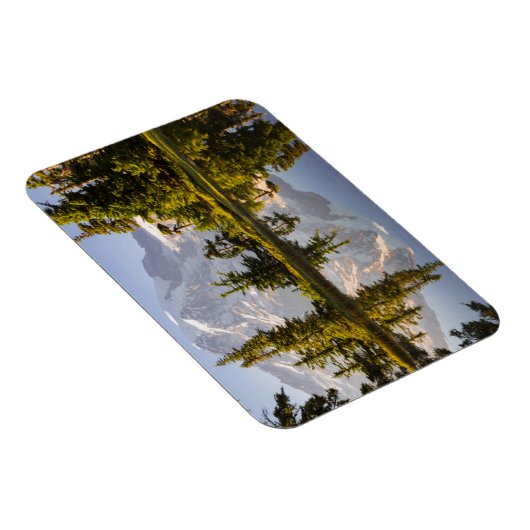 プラマーのピーク付近の沼に反射したレイニエ山 マグネット (右側)