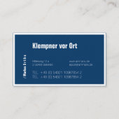 プラマーまたはスペングラーTypoの名刺 名刺 (裏面)