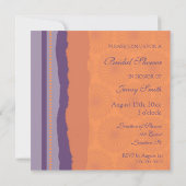 プラムおよびオレンジブライダルシャワーの招待状カード 招待状 (裏面)