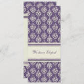 プラムおよびクリームの駆け落ちの発表カード 案内状 (正面/裏面)