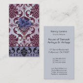 プラムおよび紫色のVENEZIAのポインセチア 名刺 (正面/裏面)