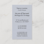 プラムおよび紫色のVENEZIAのポインセチア 名刺 (裏面)