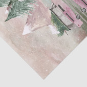 プラムおよび緑の旧式の休日の水彩画 薄葉紙 (詳細)