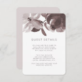 プラムかわいらしフローラ結婚ズゲスト詳細 エンクロージャーカード (正面/裏面)