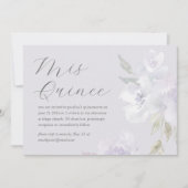 プラムかわいらしフローラ15年誕生日キンセアニラ 招待状 (正面)