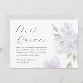 プラムかわいらしフローラ15年誕生日キンセアニラ 招待状