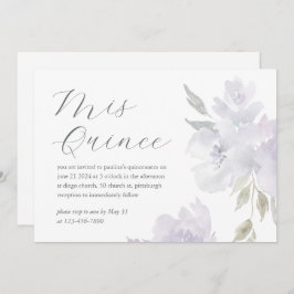 プラムかわいらしフローラ15年誕生日キンセアニラ 招待状