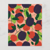 プラムとさくらんぼスクラップブック紙 (裏面)