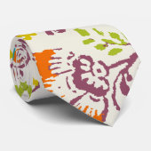 プラムとオレンジのヴィンテージ フラワー ウェディング タイ (ロール)