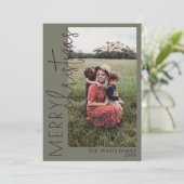 プラムとグリーンメリーホリデークリスマスカード シーズンカード (スタンド正面)